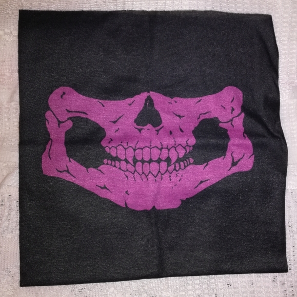 Purple Skull Motorcycle Face Bandana - Picture 1 of 2